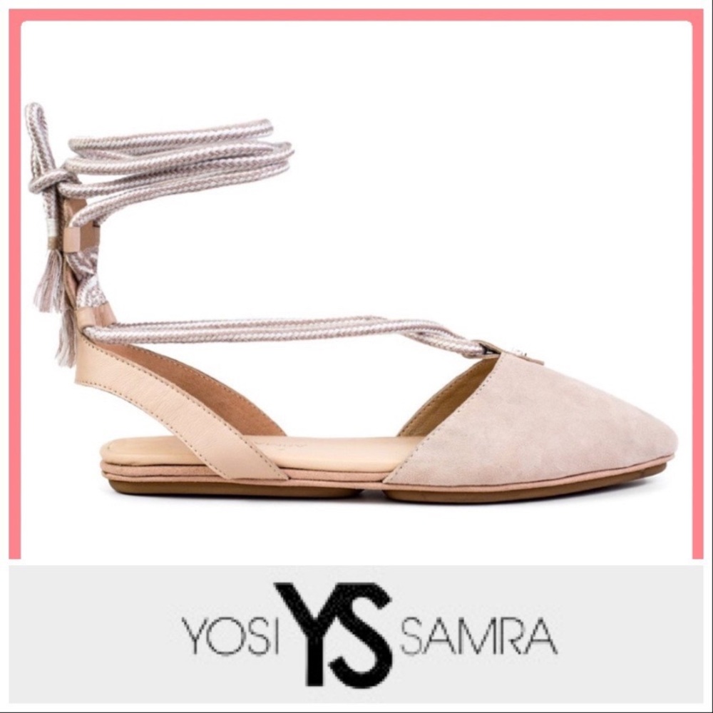 NWT! YOSI SAMRA BALLET FLAT VIVI SUEDE SANDAL SZ 7